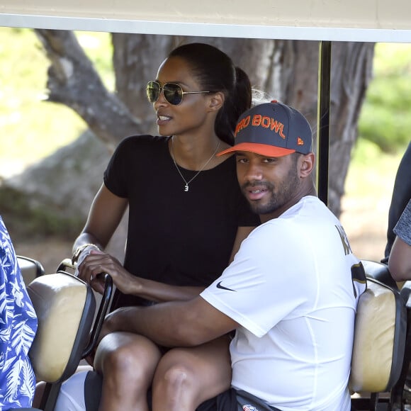 Ciara et Russell Wilson à Hawaï. Le 30 janvier 2016.