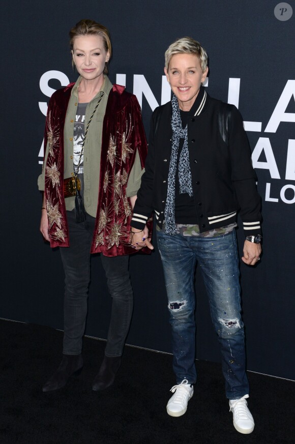 Photo Portia De Rossi And Ellen Degeneres Attend The Saint Laurent Show At The Hollywood