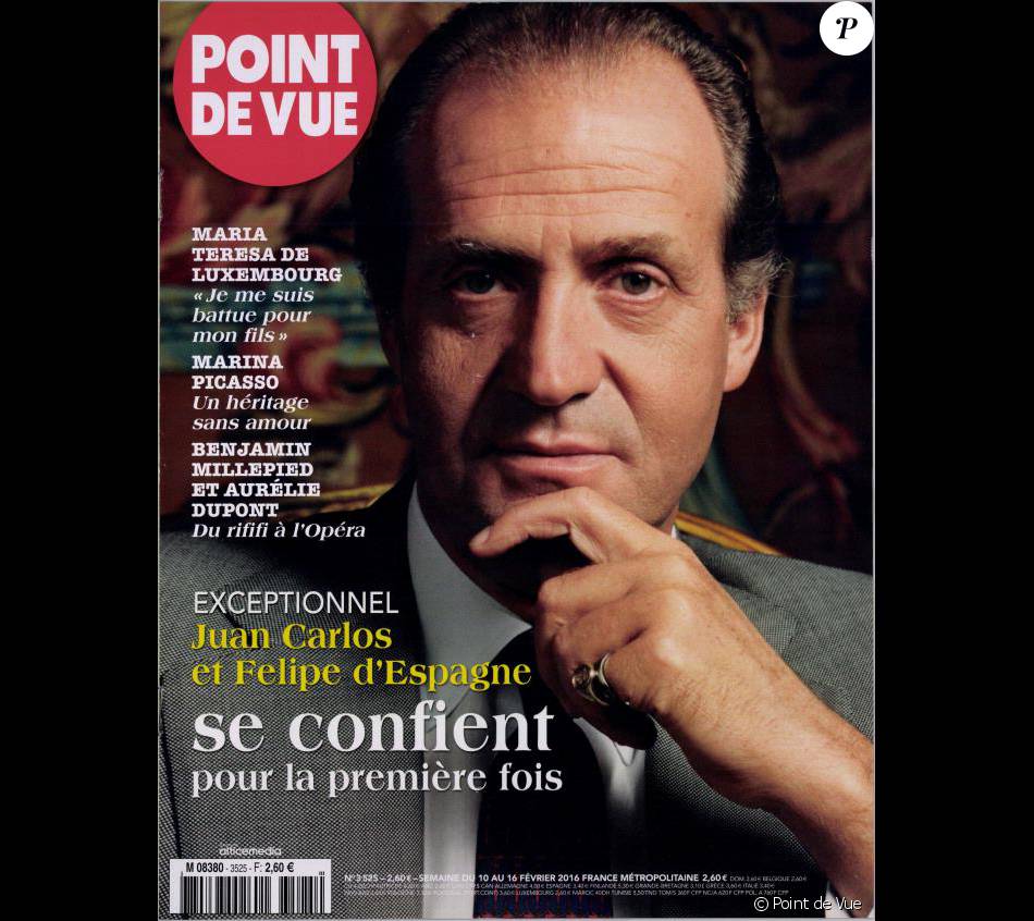 Couverture de Point de Vue, numéro en kiosque depuis le 10 février 2016. Purepeople