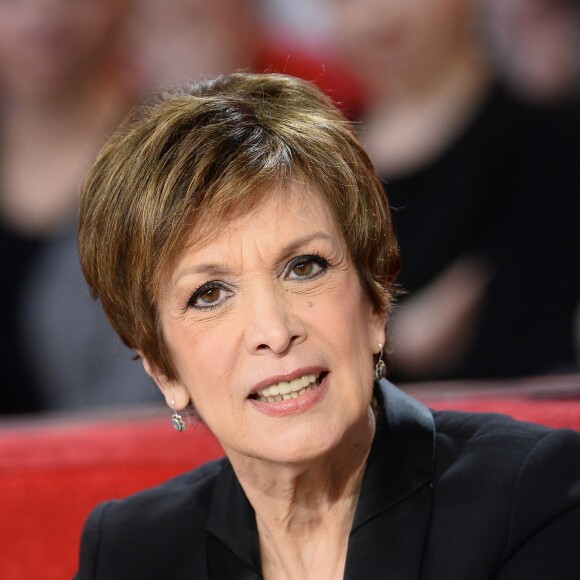 Catherine Laborde - Enregistrement de l'émission "Vivement Dimanche" consacrée à Catherine Laborde à Paris le 10 février 2016. Diffusion sur France 2, à 14h15 le 14 février 2016. ©Coadic Guirec/Bestimage