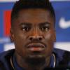 Serge Aurier en conférence de presse avant le match PSG - Gazélec Ajaccio à Saint-Germain-en-Laye, le 15 août 2015