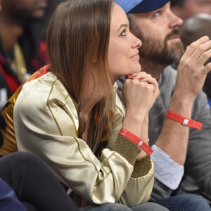 Olivia Wilde et Jason Sudeikis lors du All Star Game à l'Air Canada Centre de Toronto, le 14 février 2016