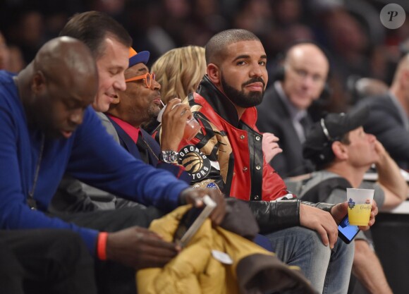 Drake et Spike Lee in lors du All Star Game à l'Air Canada Centre de Toronto, le 14 février 2016