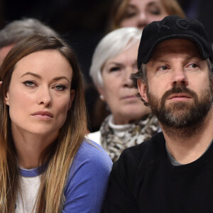 Jason Sudeikis et Olivia Wilde lors de la All Star Saturday Night à l'Air Canada Centre de Toronto durant le All Star Weekend, le 13 février 2016