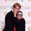 Domhnall Gleeson et Carrie Fisher - 69e cérémonie des British Academy Film Awards (BAFTA) à Londres, le 14 février 2016.