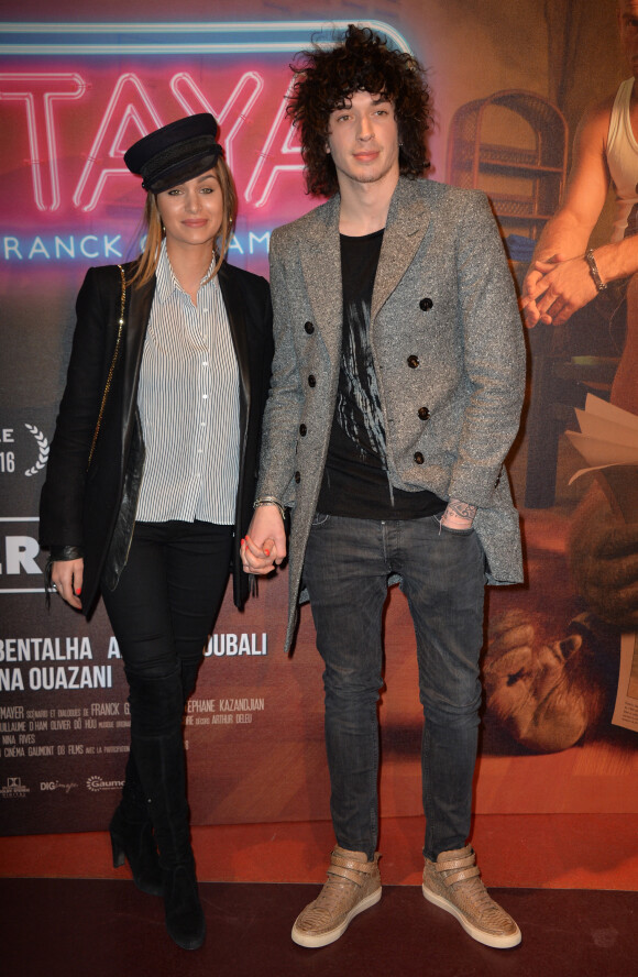 Julian Perretta (ex-compagnon de Pamela Anderson) et sa compagne Elisa Bachir Bey - Avant première du film "Pattaya" au Gaumont Opéra à Paris le 15 février 2016. © Veeren/Bestimage