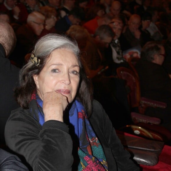 Exclusif - Françoise Fabian - Backstage du concert de Régine au théâtre des Folies Bergère à Paris le 14 février 2016. ©Philippe Baldini/Bestimage