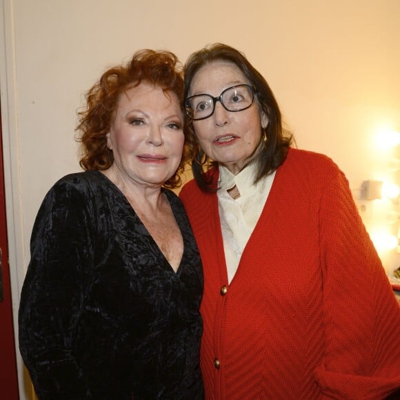 Exclusif - Nana Mouskouri et Régine - Backstage du concert de Régine au théâtre des Folies Bergère à Paris le 14 février 2016. ©Coadic Guirec/Bestimage