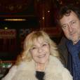Exclusif - Nicoletta et son mari Jean-Christophe Molinier - Concert de Régine au théâtre des Folies Bergère à Paris le 14 février 2016. ©Coadic Guirec/Bestimage