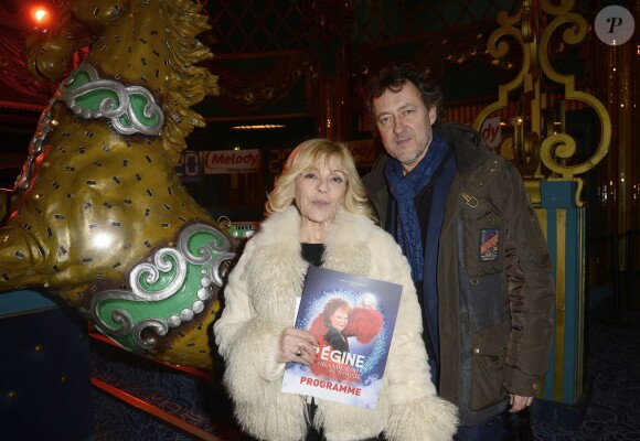 Exclusif - Nicoletta et son mari Jean-Christophe Molinier - Concert de Régine au théâtre des Folies Bergère à Paris le 14 février 2016. ©Coadic Guirec/Bestimage