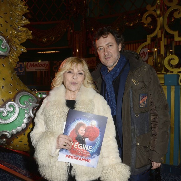 Exclusif - Nicoletta et son mari Jean-Christophe Molinier - Concert de Régine au théâtre des Folies Bergère à Paris le 14 février 2016. ©Coadic Guirec/Bestimage