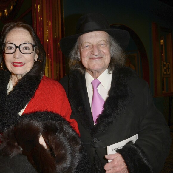 Exclusif - Nana Mouskouri et son mari André Chapelle - Concert de Régine au théâtre des Folies Bergère à Paris le 14 février 2016. ©Coadic Guirec/Bestimage