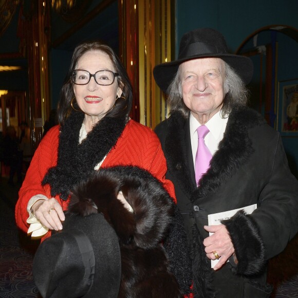 Exclusif - Nana Mouskouri et son mari André Chapelle - Concert de Régine au théâtre des Folies Bergère à Paris le 14 février 2016. ©Coadic Guirec/Bestimage