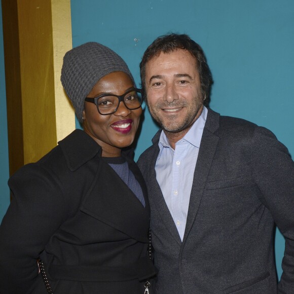 Exclusif - Claudia Tagbo et Bernard Montiel - Concert de Régine au théâtre des Folies Bergère à Paris le 14 février 2016. ©Coadic Guirec/Bestimage