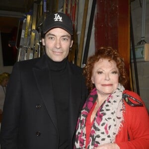 Exclusif - Anthony Delon et Régine - Concert de Régine au théâtre des Folies Bergère à Paris le 14 février 2016. ©Coadic Guirec/Bestimage