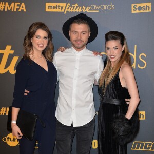 EnjoyPhoenix (Marie Lopez), Antoni Ruiz et Capucine Anav, lors de la cérémonie des Melty Future Awards 2016 au Grand Rex à Paris, le 16 février 2016.