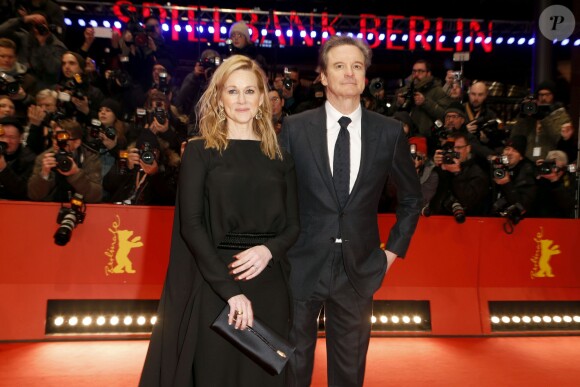 Laura Linney, Colin Firth à l'avant-première du film "Genius" lors du 66e Festival International du Film de Berlin, le 16 février 2016.