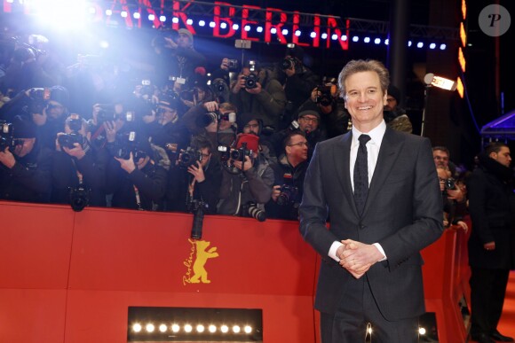 Colin Firth à l'avant-première du film "Genius" lors du 66e Festival International du Film de Berlin, le 16 février 2016.