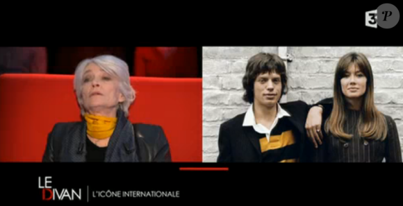 Françoise Hardy faisait fantasmer Mick Jagger - Emission "Le Divan". Mardi 16 février 2016, sur France 3.