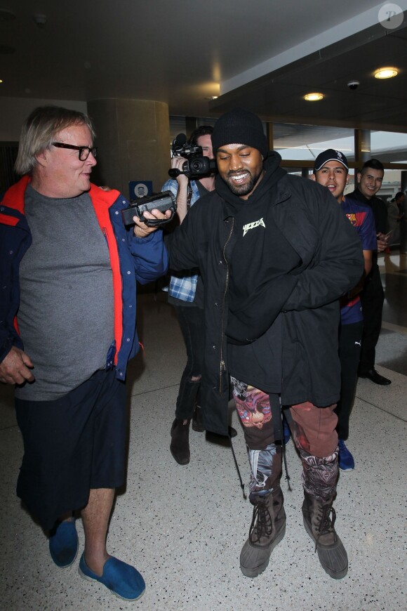 Kanye West à l'aéroport de Los Angeles le 17 février 2017.