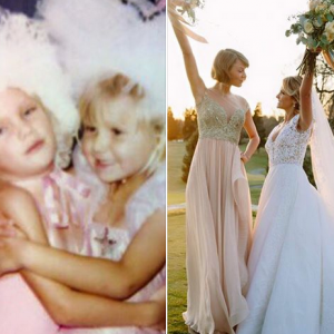 Taylor Swift a marié sa meilleure amie Britany Maack. Elle a publié un photo-montage des deux amies quand elles étaient enfants puis le jour du mariage sur sa page Facebook. Le 21 février 2016.