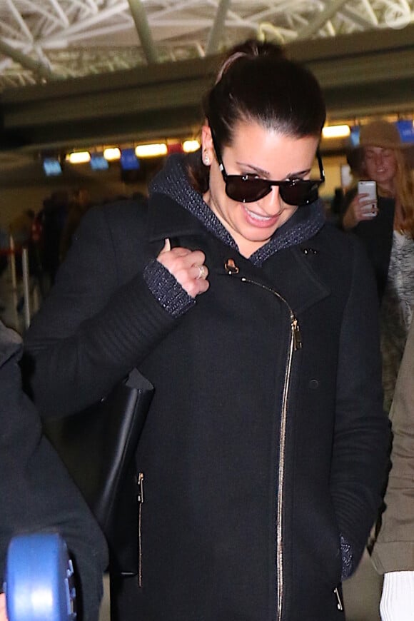 Lea Michele arrive à l'aéroport JFK à New York le 19 janvier 2016.
