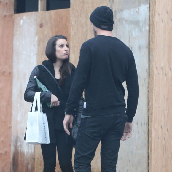 Lea Michele et Matthew Paetz à West Hollywood, le 22 décembre 2015.