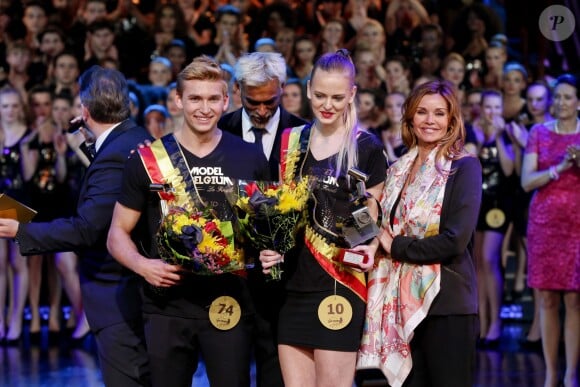 Logan Chaumont (Top model Belgium 2016), Satya Oblette (ou Satya Oblet), Chloe Glanowski (Top Model Belgium 2016), Ingrid Chauvin - Election Top Model Belgium 2016 au Lido à Paris le 24 janvier 2016. © Philippe Doignon/Bestimage