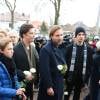 Les trois fils du réalisateur, Ignacy, Xawery et Vincent, assiste aux obsèques d'Andrzej Zulawski à Gora Kalwaria, près de Varsovie en Pologne le 22 février 2016. BEW / Bestimage