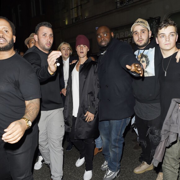 Justin Bieber  à la boîte de nuit "Tape" à Londres, le 24 février 2016. © CPA/Bestimage