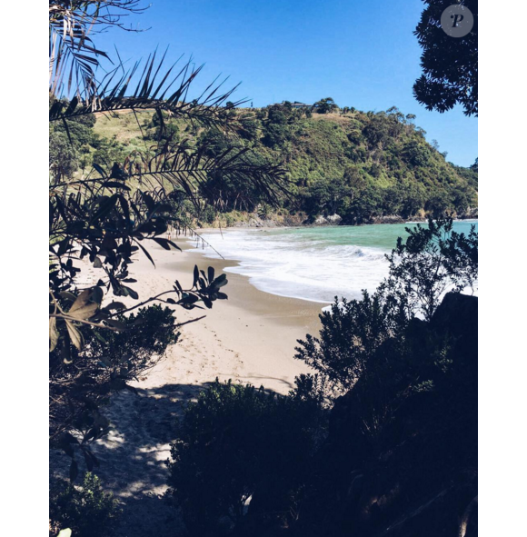 Caroline Receveur et son compagnon sont en vacances en Nouvelle-Zélande. Février 2016.