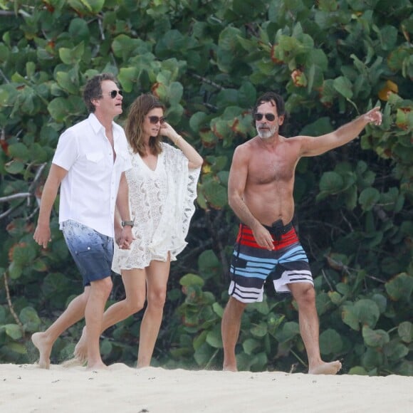 Cindy Crawford et son mari Rande Gerber en vacances à Saint Barth le 18 février 2016.