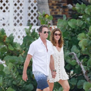 Cindy Crawford et son mari Rande Gerber en vacances à Saint Barthélémy le 18 février 2016.