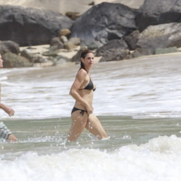 Cindy Crawford et son mari Rande Gerber en vacances à Saint Barthélémy le 18 février 2016.