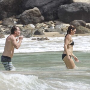 Cindy Crawford et son mari Rande Gerber en vacances à Saint Barthélémy le 18 février 2016.