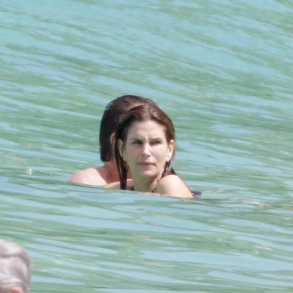 Cindy Crawford et son mari Rande Gerber en vacances à Saint Barthélémy le 18 février 2016.