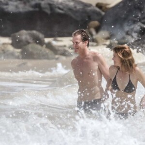 Cindy Crawford et son mari Rande Gerber en vacances à Saint Barthélémy le 18 février 2016.