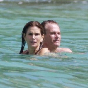 Cindy Crawford et son mari Rande Gerber en vacances à Saint Barthélémy le 18 février 2016.