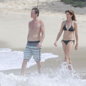 Cindy Crawford et son mari Rande Gerber en vacances à Saint Barthélémy le 18 février 2016.