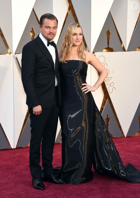 Leonardo DiCaprio et Kate Winslet - 88e cérémonie des Oscars à Los Angeles le 28 février 2016