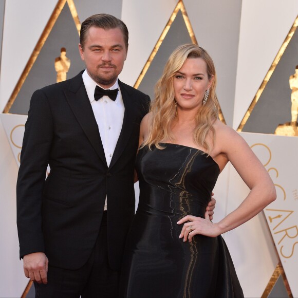 Leonardo DiCaprio et Kate Winslet - 88e cérémonie des Oscars à Los Angeles le 28 février 2016