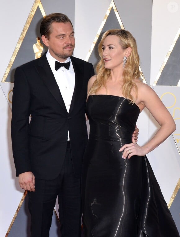 Leonardo DiCaprio et Kate Winslet - 88e cérémonie des Oscars à Los Angeles le 28 février 2016