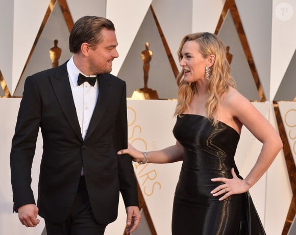 Leonardo DiCaprio et Kate Winslet - 88e cérémonie des Oscars à Los Angeles le 28 février 2016