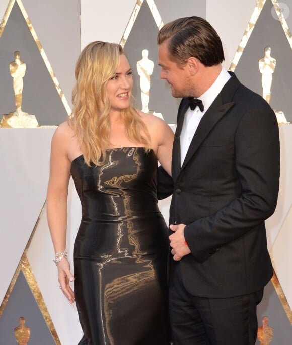 Leonardo DiCaprio et Kate Winslet - 88e cérémonie des Oscars à Los Angeles le 28 février 2016