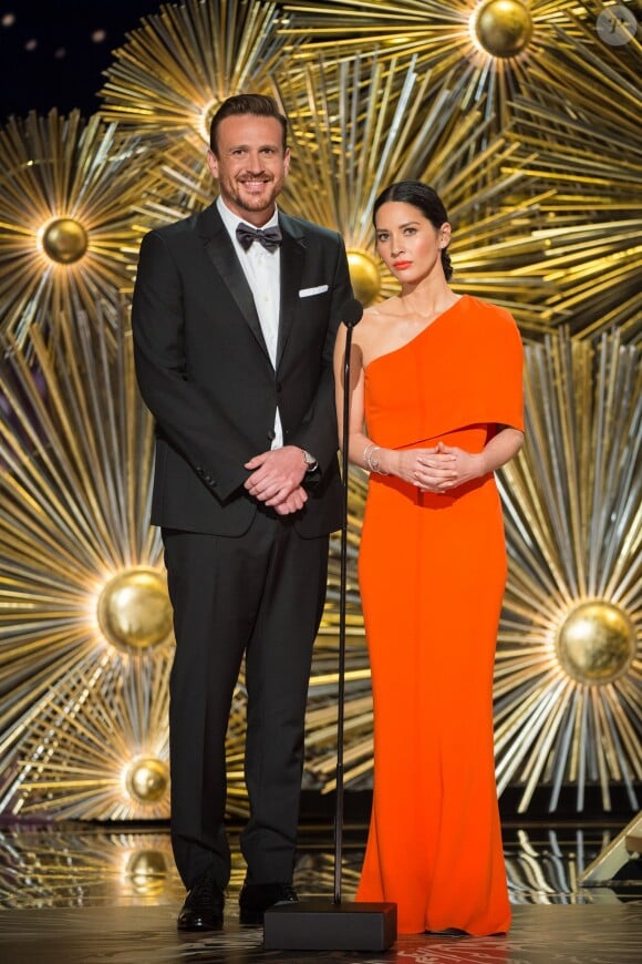 Jason Segel et Olivia Munn - 88ème cérémonie des Oscars à Hollywood, le 28 février 2016.