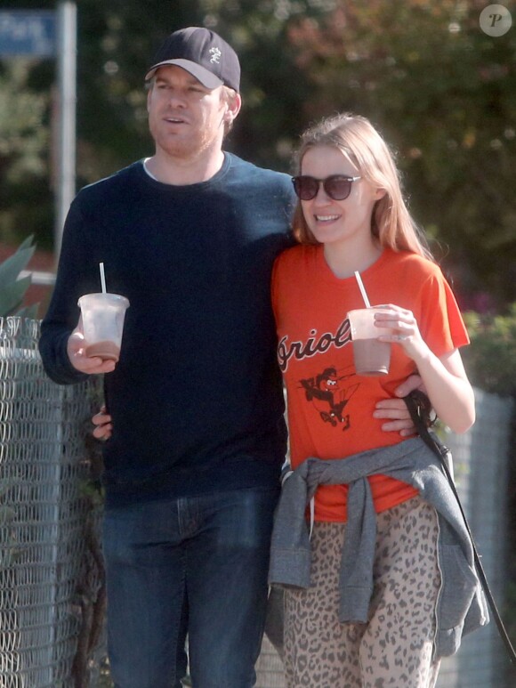 Exclusif - Michael C. Hall et sa petite-amie Morgan MacGregor à Los Feliz, le 3 novembre 2013.