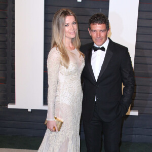 Antonio Banderas et sa compagne Nicole Kimpel - Soirée "Vanity Fair Oscar Party" après la 88e cérémonie des Oscars à Hollywood, le 28 février 2016.