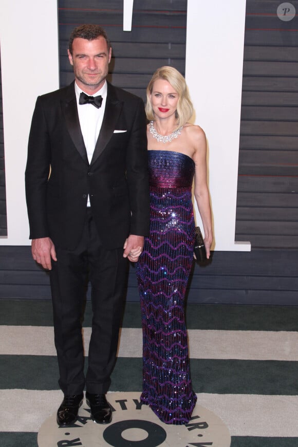 Liev Schreiber et sa compagne Naomi Watts - Soirée "Vanity Fair Oscar Party" après la 88e cérémonie des Oscars à Hollywood, le 28 février 2016.