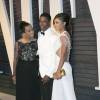 Chris Rock, sa mère Rosalie et sa compagne Megalyn Echikunwoke - Soirée "Vanity Fair Oscar Party" après la 88e cérémonie des Oscars à Hollywood, le 28 février 2016.