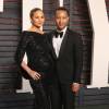Chrissy Teigen et John Legend - Soirée "Vanity Fair Oscar Party" après la 88e cérémonie des Oscars à Hollywood, le 28 février 2016.